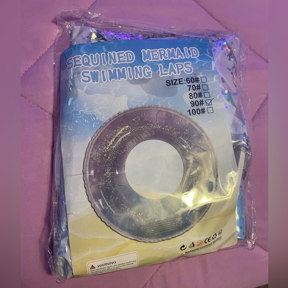 Brand New Glitter Sequined Mermaid Pool Tube